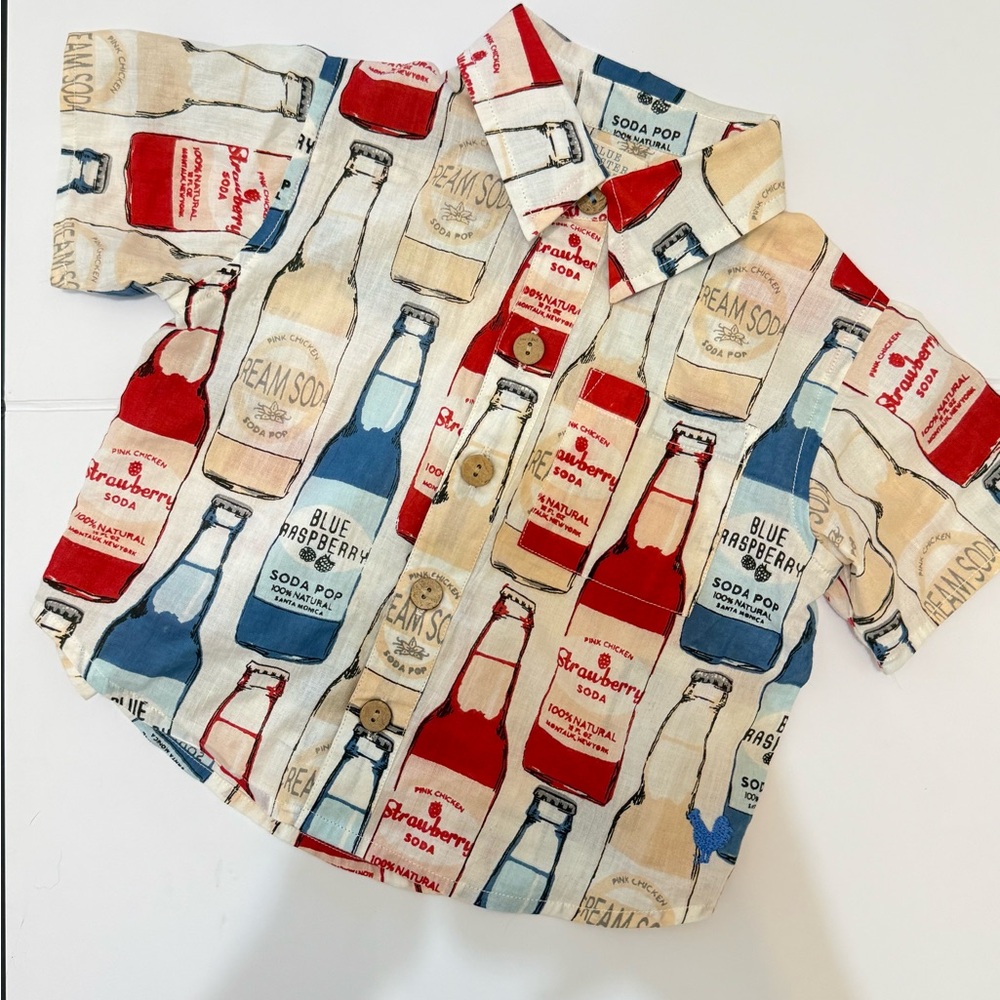 Blue Rooster Collection Kids Soda Pop Button Down Shirt
